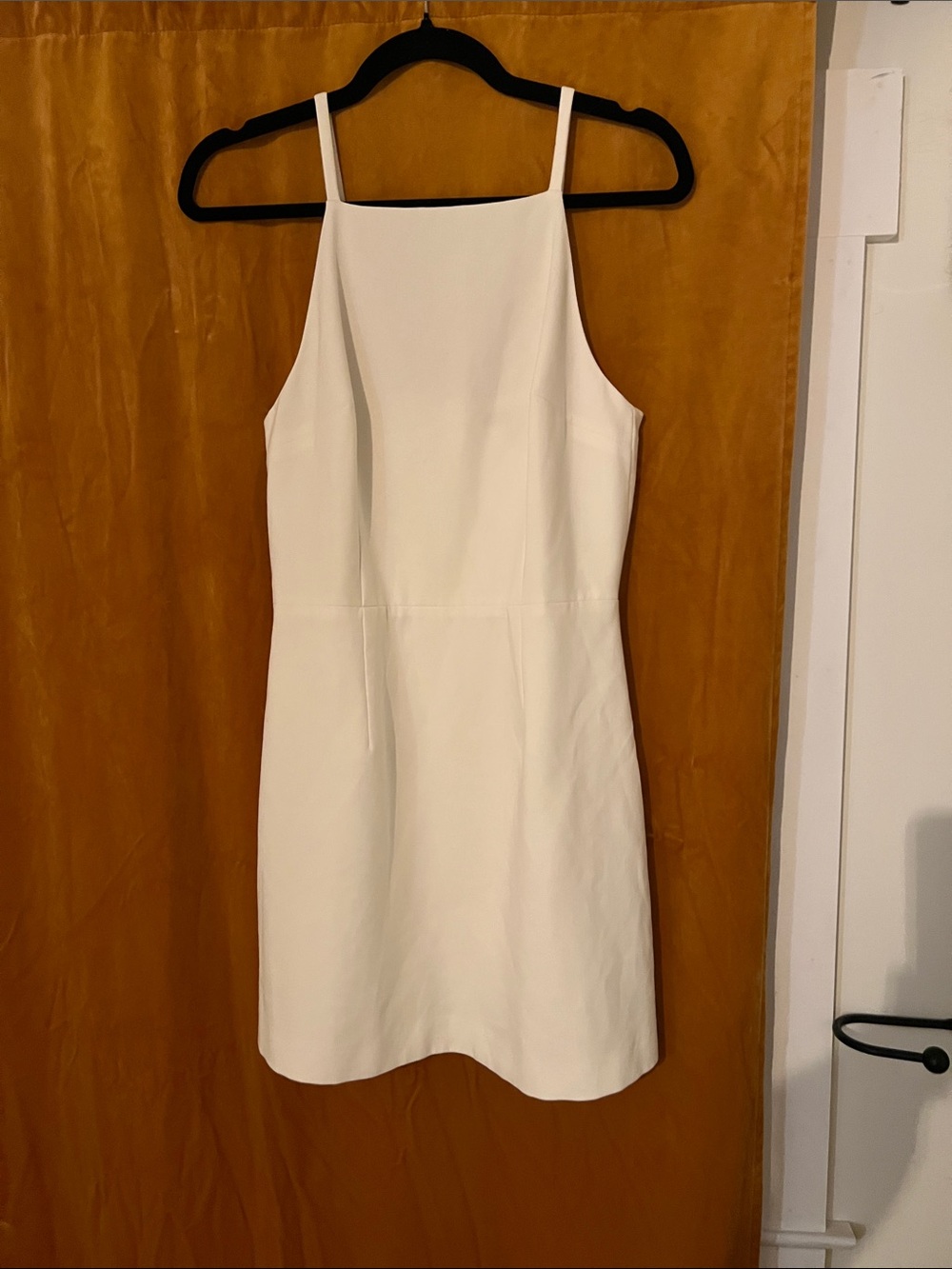 French Connection White Mini Shift Dress with Spaghetti Straps